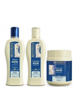 Neutro - Brilho Natural Hidratante Kit 3x500 - Bio Extratus Beautecombeleza.com