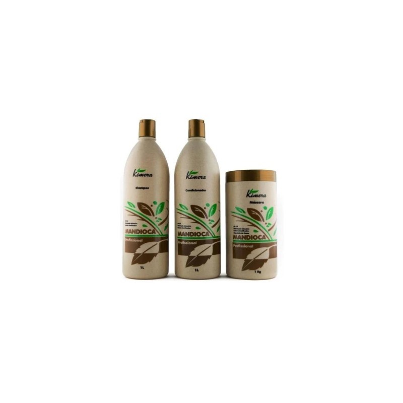 Professional Mandioca Manioc Cassava Intensive Moisturizing Kit 3x1 - Kimera Beautecombeleza.com