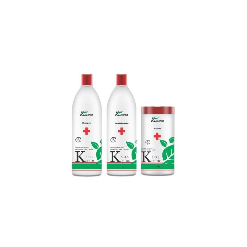 SOS Detox Damaged Hair Post Chemistry Instant Treatment Kit 3x1l - Kimera Beautecombeleza.com SOS Detox Damaged Hair Post Chemistry Instant Treatment Kit 3x1l - Kimera Beautecombeleza.com