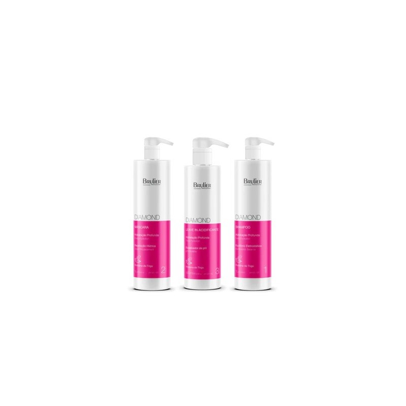 Equilíbrio Eletrostático, Reposição Hídrica e Equalização de pH Kit 3x1L - Brulier Beautecombeleza.com Equilíbrio Eletrostático, Reposição Hídrica e Equalização de pH Kit 3x1L - Brulier Beautecombeleza.com