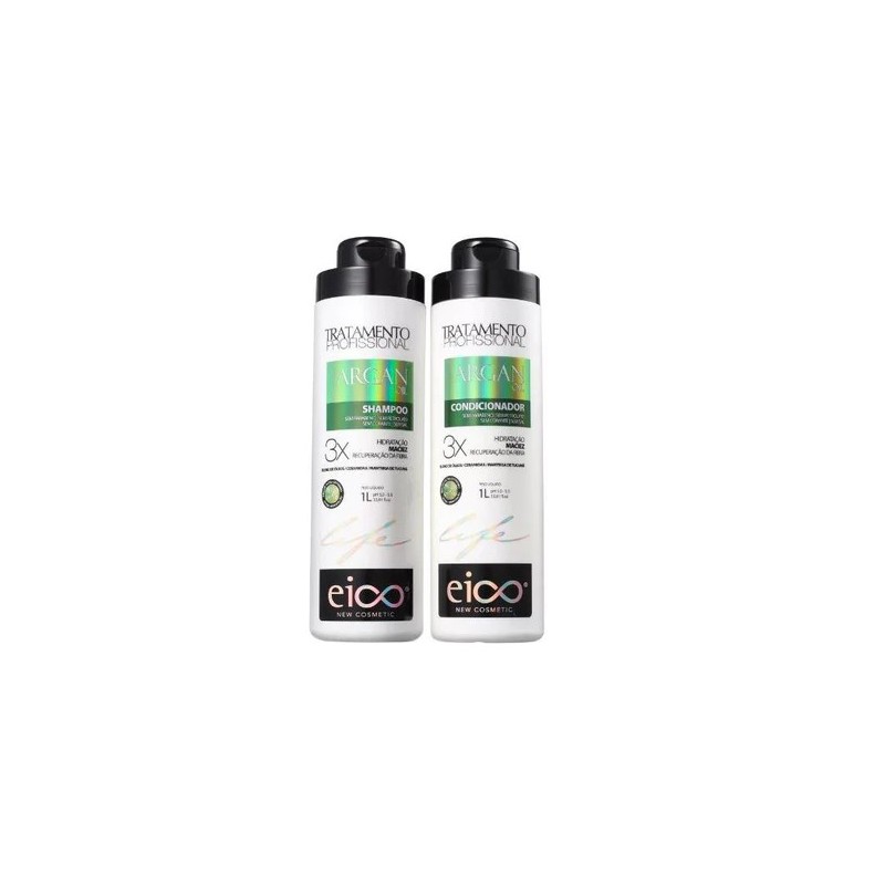 Argan Oil 3X Hydration Softness Recovery Oiliness Control Treatment 2x1L - Eico Beautecombeleza.com