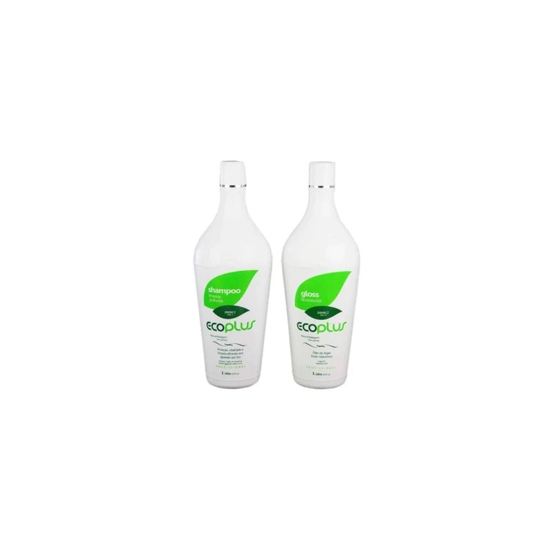 Escovas Progressivas Orgânicas Gloss Kit 2x1L - Ecoplus Beautecombeleza.com