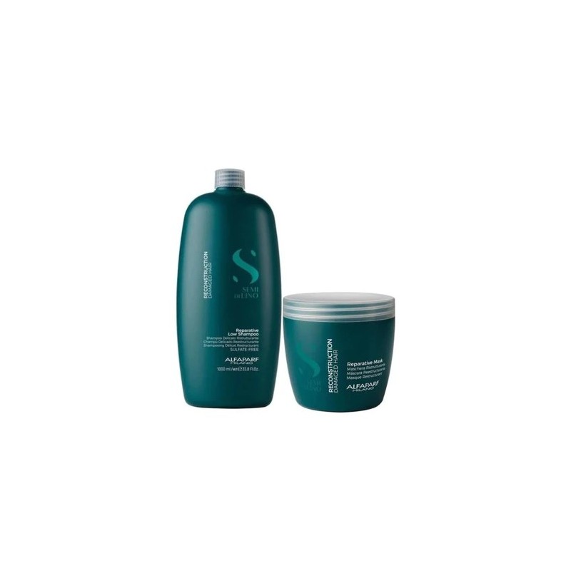 Semi di Lino Reconstruction Reparative Treatment Kit 2 Itens - Alfaparf Milano Beautecombeleza.com Semi di Lino Reconstruction Reparative Treatment Kit 2 Itens - Alfaparf Milano Beautecombeleza.com