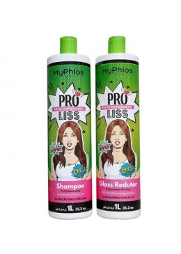 Progressive Brush Hair Straightening Volume Reducer Proliss Kit 2x1L - My Phios Beautecombeleza.com