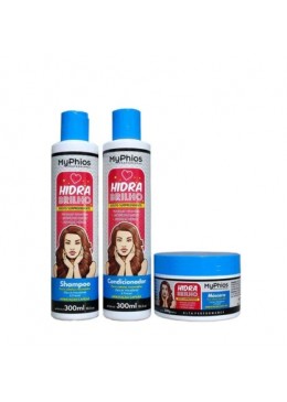 Hydra Shine Hydration Volume Control Hair Treatment Kit 3 Itens - My Phios Beautecombeleza.com