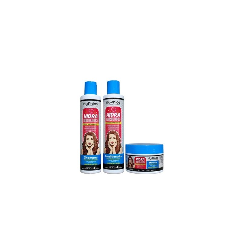 Hydra Shine Hydration Volume Control Hair Treatment Kit 3 Itens - My Phios Beautecombeleza.com Hydra Shine Hydration Volume Control Hair Treatment Kit 3 Itens - My Phios Beautecombeleza.com