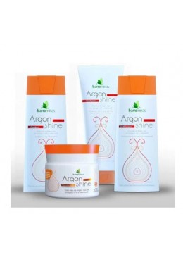 Argan Shine Home Care Hair Maintenance Treatment Kit 4 Itens - Barrominas Beautecombeleza.com