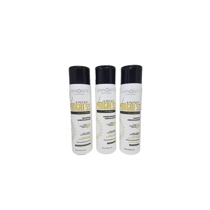 Lumino Progress Home Care Daily Hair Maintenance Kit 3x300ml - Luminositta Beautecombeleza.com Lumino Progress Home Care Daily Hair Maintenance Kit 3x300ml - Luminositta Beautecombeleza.com