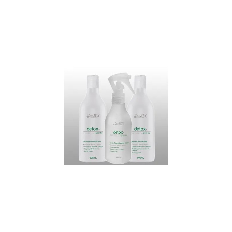 Detox Hair Healthy Oiliness Control Revitalizing Treatment Kit 3 Itens - Dwell'x Beautecombeleza.com