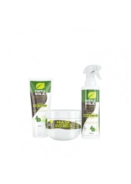 Vegan Cruelty Free Macadamia Coconut Oil Home Care Hair Kit 3 Itens - Naturale Beautecombeleza.com