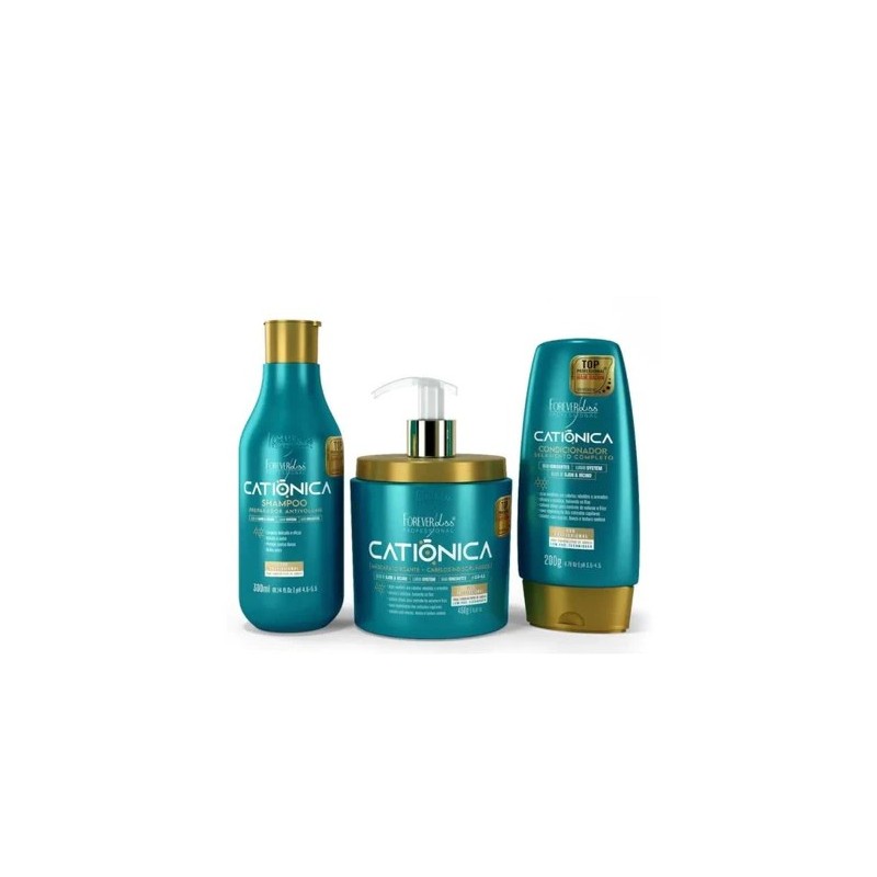 Catiônica Cationic Disciplinary Lumini System Treatment Kit 3 Itens - Forever Liss Beautecombeleza.com