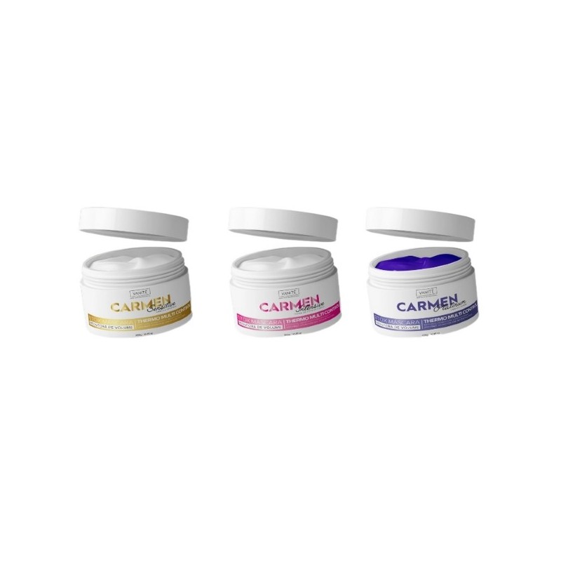 Btx Carmen Sensitive + Platinum + Intensive Kit 3X300g - Vanité Beautecombeleza.com Btx Carmen Sensitive + Platinum + Intensive Kit 3X300g - Vanité Beautecombeleza.com