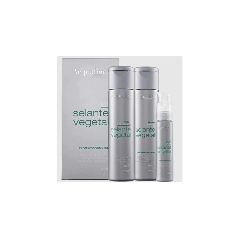 Selante Vegetal Kit 3 Produtos - Acquaflora Beautecombeleza.com Selante Vegetal Kit 3 Produtos - Acquaflora Beautecombeleza.com