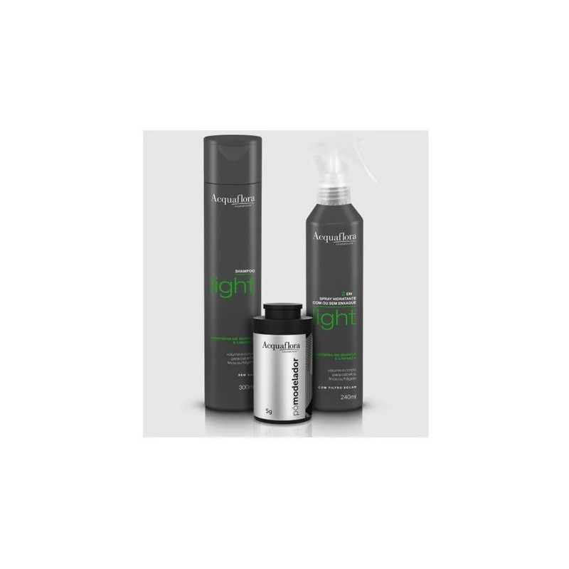 Light Linseed Quinoa Protein + Modeling Powder Treatment Kit 3 Itens - Acquaflora Beautecombeleza.com Light Linseed Quinoa Protein + Modeling Powder Treatment Kit 3 Itens - Acquaflora Beautecombeleza.com