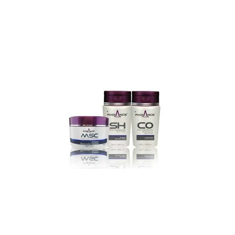 Radiance Plus Pós Coloração Matizador Violeta  Kit 3 Prod. - Soller Beautecombeleza.com