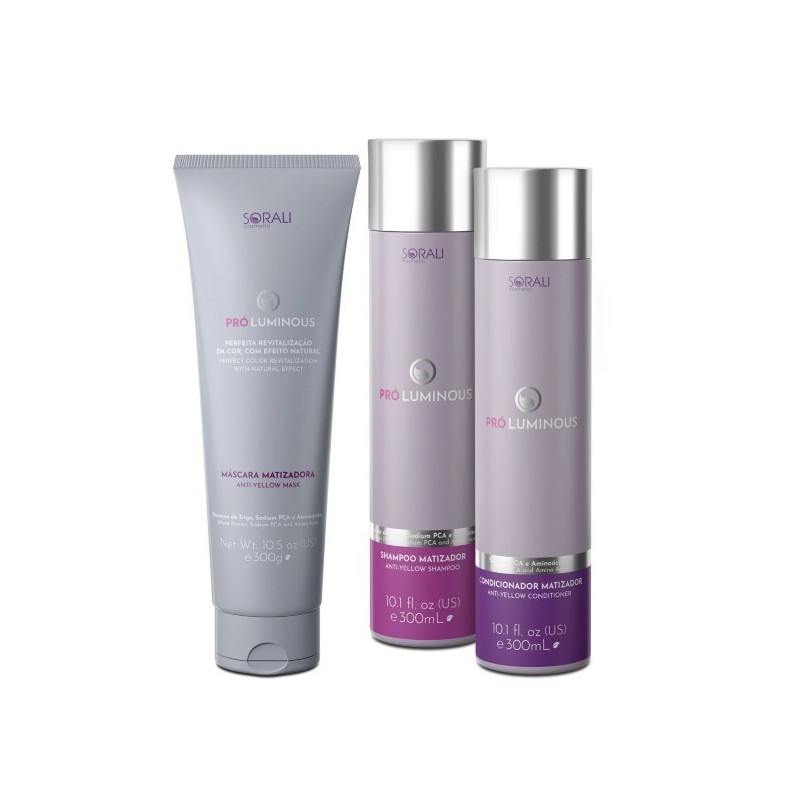 Sorali Pro Luminous Anti Yellow - Home Care KIT - 3x300ml / 3x10.14 fl oz Beautecombeleza.com Sorali Pro Luminous Anti Yellow - Home Care KIT - 3x300ml / 3x10.14 fl oz Beautecombeleza.com