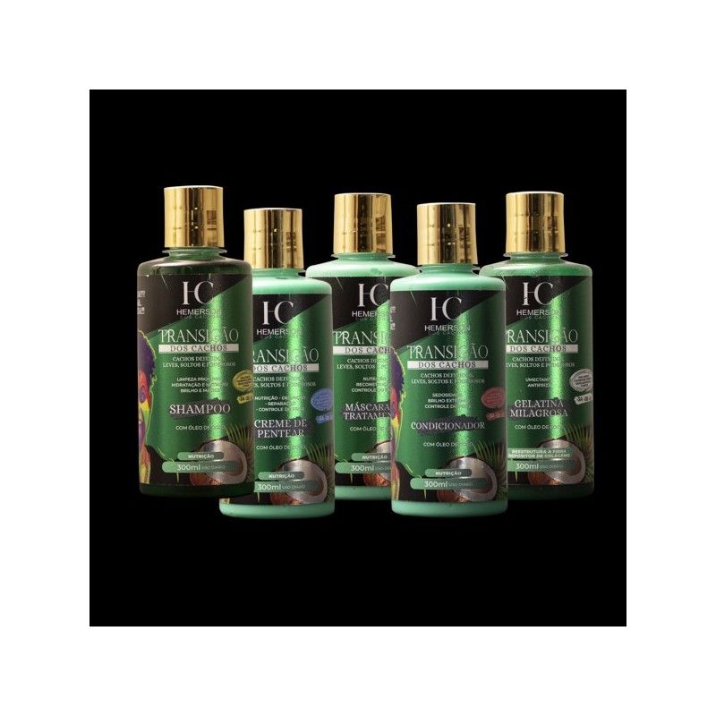 HC Transição Capilar Kit 5x300ml - Hemerson dos Cachos Beautecombeleza.com HC Transição Capilar Kit 5x300ml - Hemerson dos Cachos Beautecombeleza.com