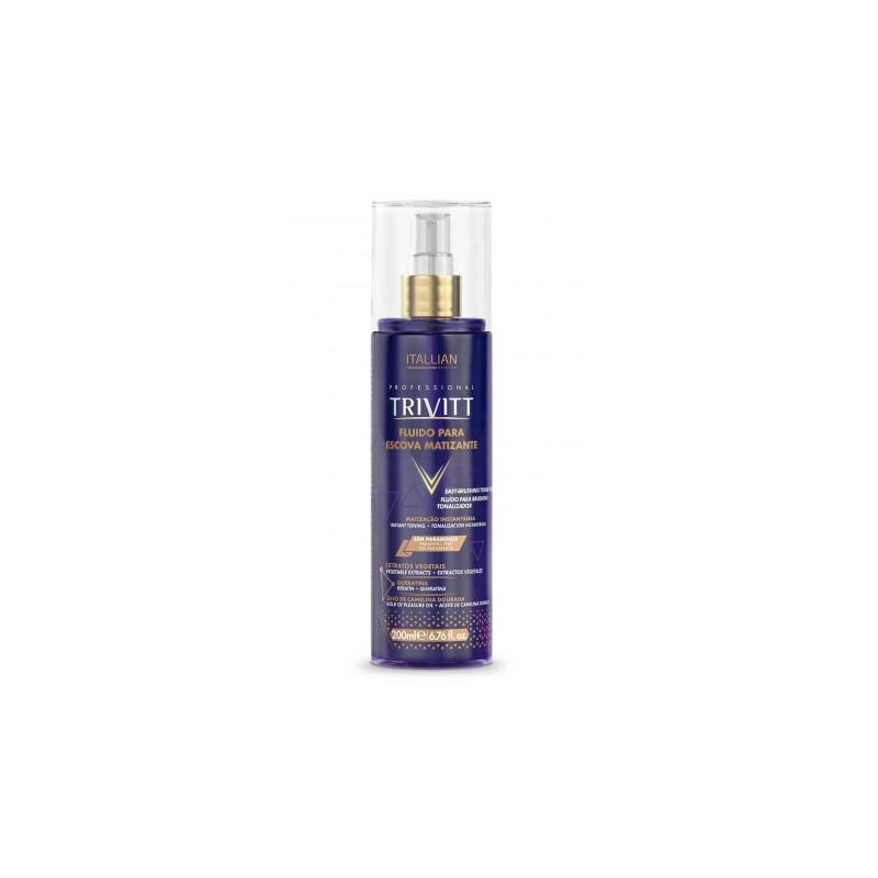 Easy Brush Toner Trivitt Instant Toning Hair Fluid 200ml - Itallian Hair Tech Beautecombeleza.com