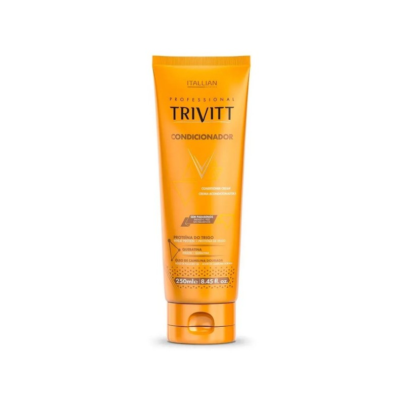 Trivitt Leave-in Moisturizing Keratin Cream Finisher 250ml - Itallian Hair Tech Beautecombeleza.com