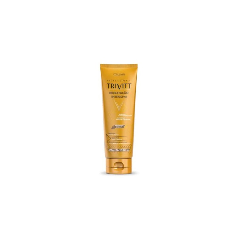 Keratin Trivitt Intensive Moisturizing Cream Hair Mask 250g - Itallian Hair Tech Beautecombeleza.com