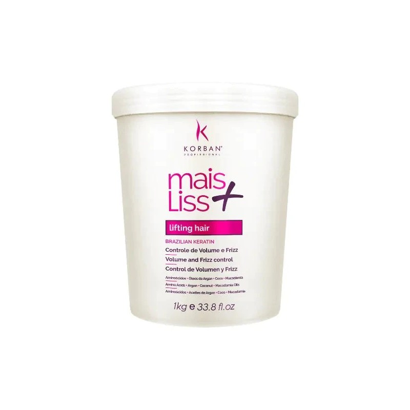 Korban Mais Liss Brazilian Keratin Ligting Reducer 1Kg / 33.8 fl oz Beautecombeleza.com