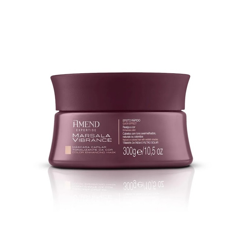 Marsala Vibrance Highlight Color  Hair Mask 300g - Amend Beautecombeleza.com