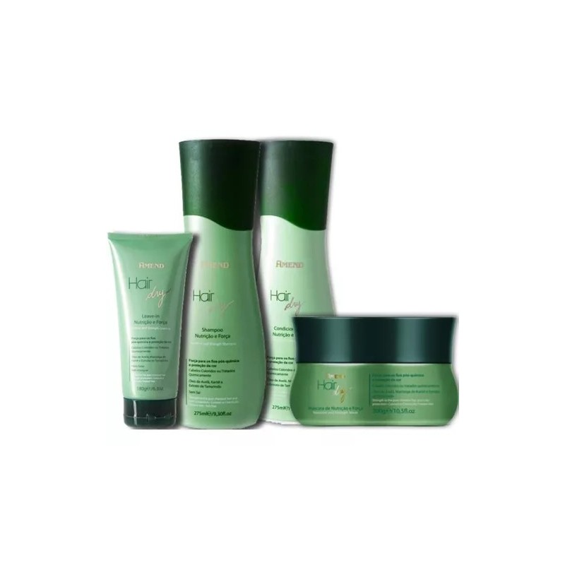 Hair Dry Shine Softness Hazelnut Shea Repairing Treatment Kit 4 Prod. - Amend Beautecombeleza.com