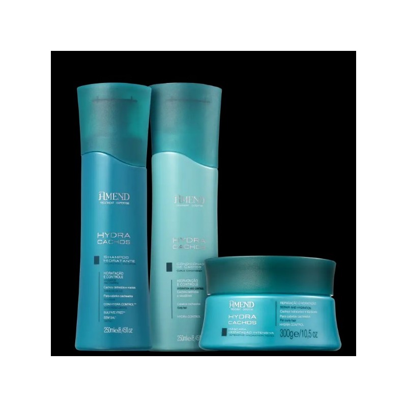 Hydra Cachos Kit 3 Produtos - Amend Beautecombeleza.com