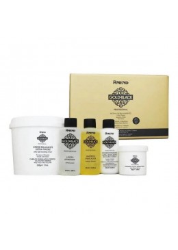 Gold Guanidine Curly Hair Relaxation Treatment Kit 5 Products - Amend Beautecombeleza.com