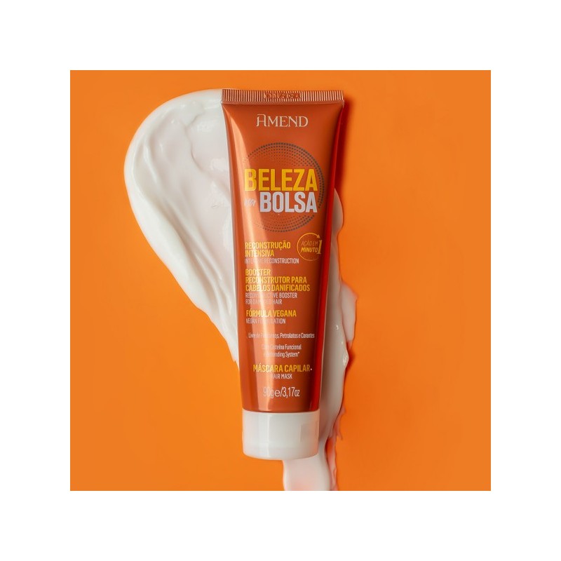 Intensive Reconstruction Hair Booster Treatment Beleza na Bolsa Mask 90g - Amend Beautecombeleza.com Intensive Reconstruction Hair Booster Treatment Beleza na Bolsa Mask 90g - Amend Beautecombeleza.com