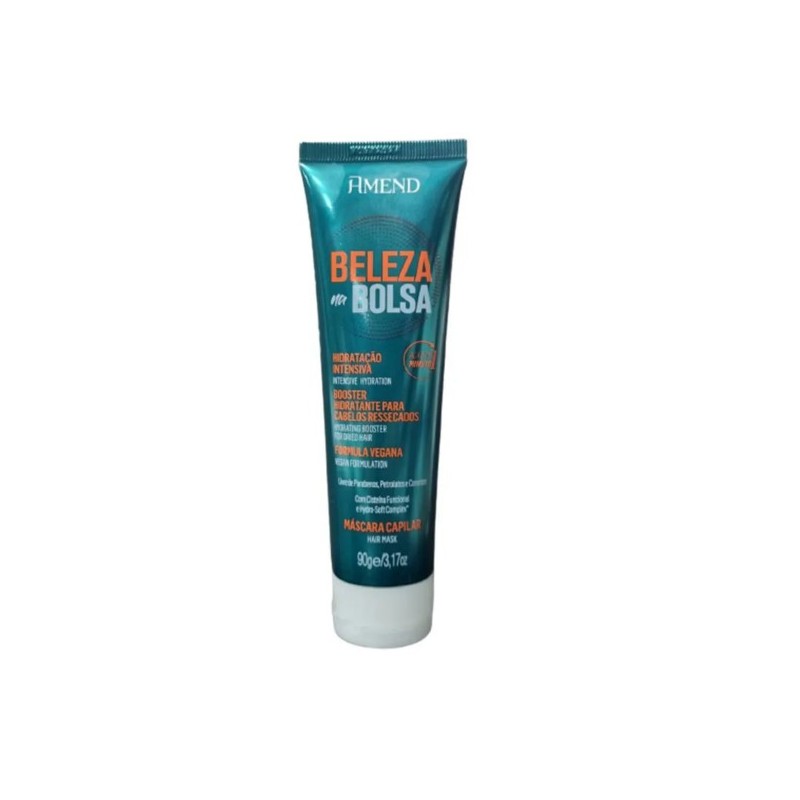 Intensive Hydration Hair Booster Treatment Beleza na Bolsa Mask 90g - Amend Beautecombeleza.com Intensive Hydration Hair Booster Treatment Beleza na Bolsa Mask 90g - Amend Beautecombeleza.com