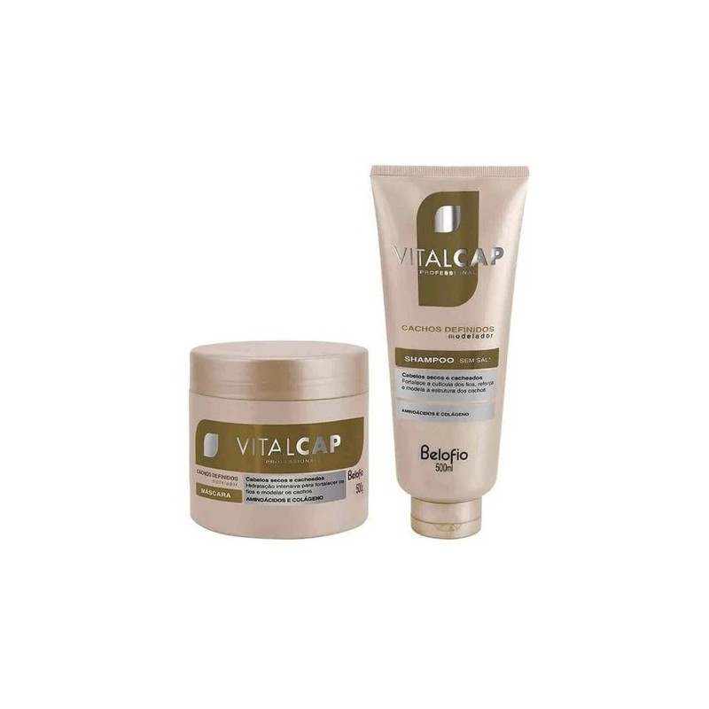 Vitalcap Cachos Definidos Kit 2x500 - BeloFio Beautecombeleza.com Vitalcap Cachos Definidos Kit 2x500 - BeloFio Beautecombeleza.com