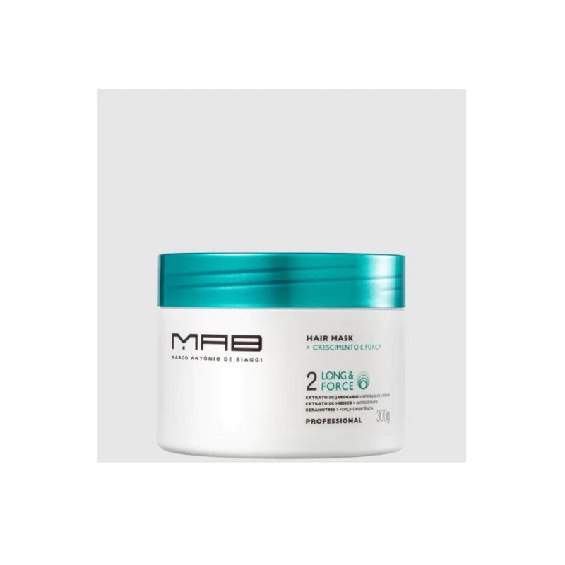 Long & Force Hair Máscara Marco Antônio de Biaggi 300g - MAB Beautecombeleza.com