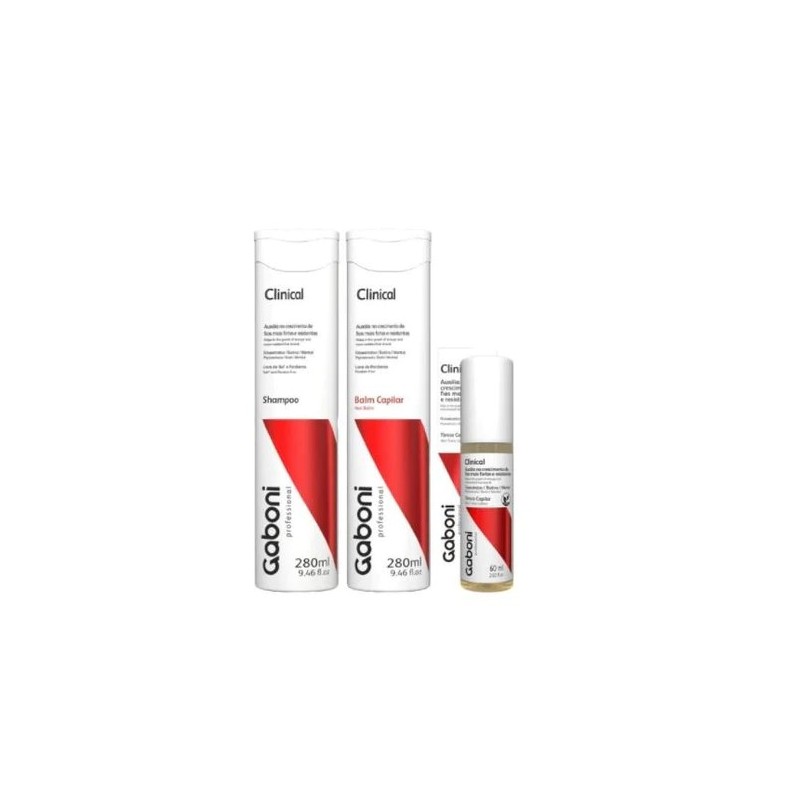 Clinical Tratamento Auxílio no Crescimento Intenso Kit 3 Prod. - Gaboni Beautecombeleza.com Clinical Tratamento Auxílio no Crescimento Intenso Kit 3 Prod. - Gaboni Beautecombeleza.com