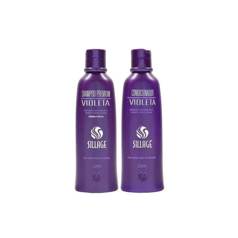 Violet Premium Blond Gray Hair Tinting Toning Treatment Kit 2x200ml - Sillage Beautecombeleza.com