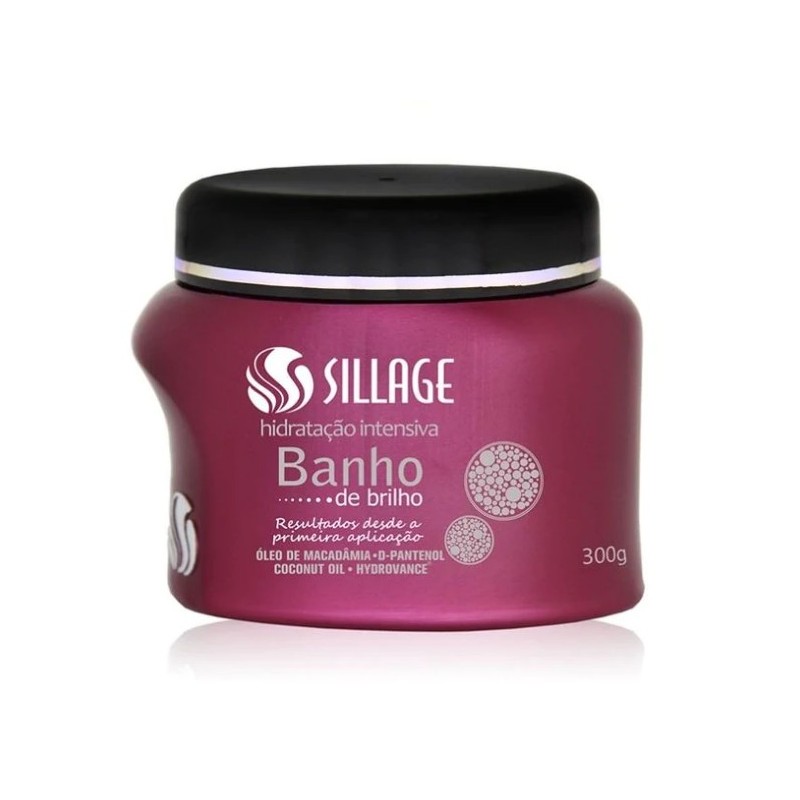 Banho de Brilho Masque Cheveux Hydratation Intense 300g - Sillage Beautecombeleza.com Banho de Brilho Masque Cheveux Hydratation Intense 300g - Sillage Beautecombeleza.com