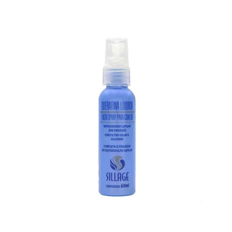 Queratina Líquida Loção Spray para Cabelos 60ml - Sillage Beautecombeleza.com Queratina Líquida Loção Spray para Cabelos 60ml - Sillage Beautecombeleza.com