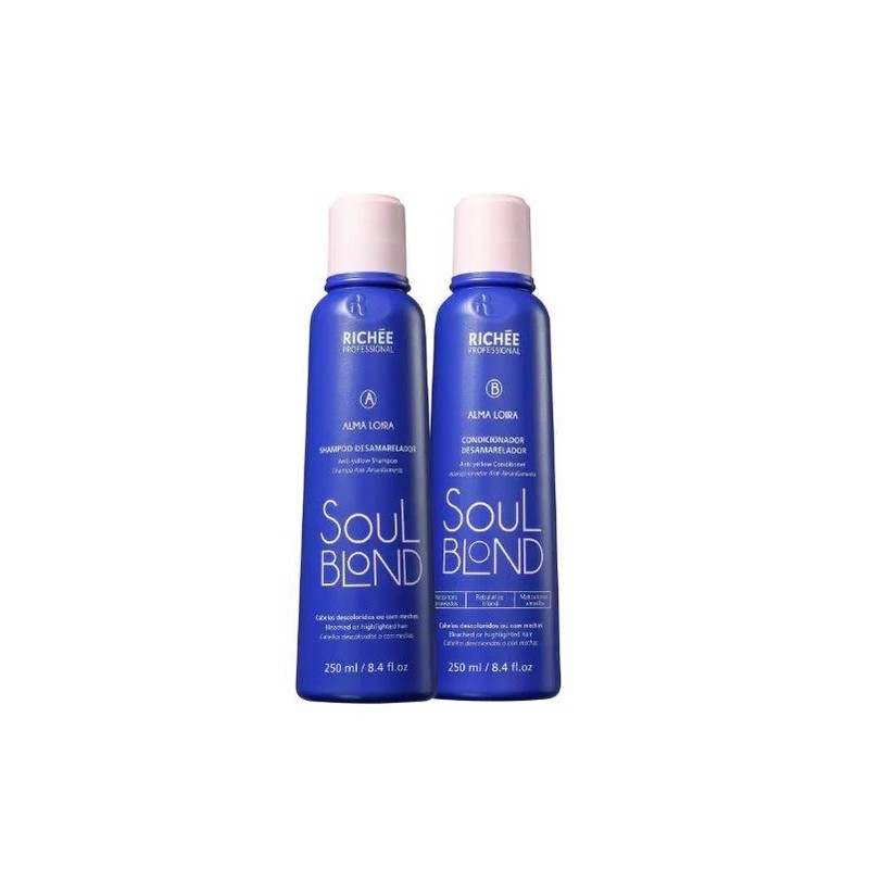 Soul Blond Home Care Alma Loira Kit 2x250ml - Richée Beautecombeleza.com Soul Blond Home Care Alma Loira Kit 2x250ml - Richée Beautecombeleza.com