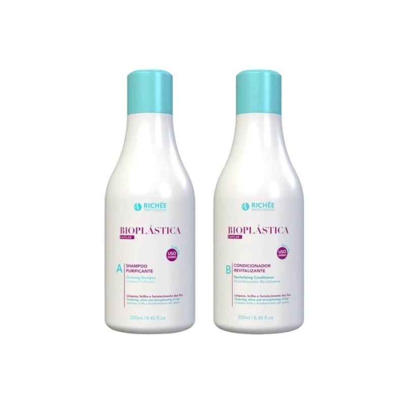 Bioplástica Escova Progressiva Kit 2x250ml - Richée Beautecombeleza.com