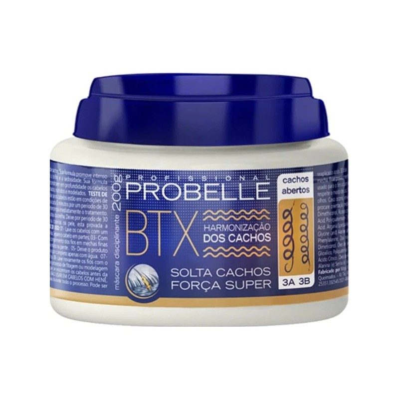 Solta Cachos Deep Hair Mask Force Super Curl Harmonizer Hair Straightening 200g - Probelle Beautecombeleza.com