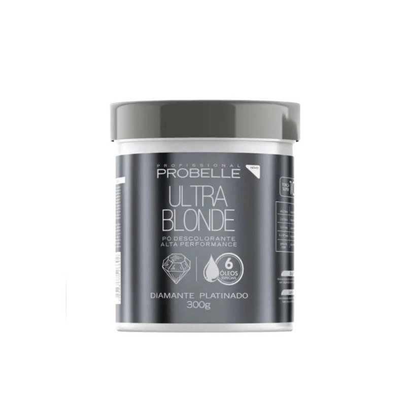 Ultra Blonde Diamante Platinado Pó Descolorante 300g - Probelle Beautecombeleza.com