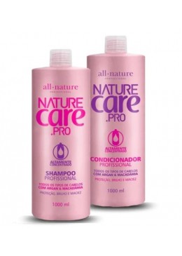 Care Pro Argan e Macadamia Altamente Concentrada Kit 2x1L - All Nature Beautecombeleza.com
