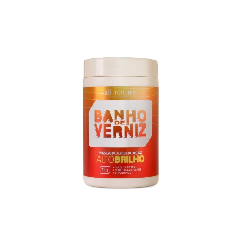 Banho de Verniz Varnish Bath Shea Rose D-Panthenol Shine Mask 1Kg - All Nature Beautecombeleza.com