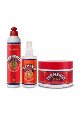 Hair Yeast Fermento Hydration Strengthening Treatment Kit 3 Prod. - All Nature Beautecombeleza.com