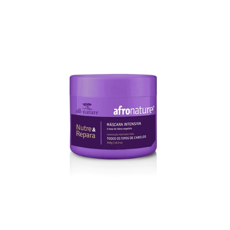 Afronature Nutri & Repara Máscara Intensiva 500g - All Nature Beautecombeleza.com Afronature Nutri & Repara Máscara Intensiva 500g - All Nature Beautecombeleza.com