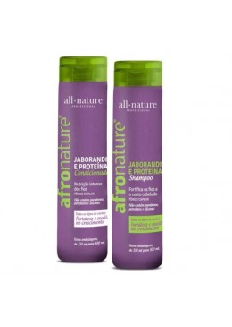 Afro Nature Jaborandi & Protein Extract Hair Nutrition Kit 2x300ml - All Nature Beautecombeleza.com