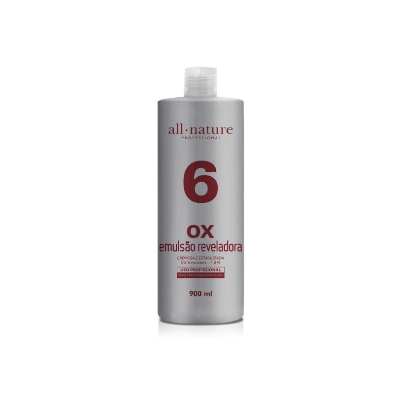Emulsão Reveladora Cremosa e Estabilizada OX 6 Vol 1.8%. 900ml - All Nature Beautecombeleza.com Emulsão Reveladora Cremosa e Estabilizada OX 6 Vol 1.8%. 900ml - All Nature Beautecombeleza.com