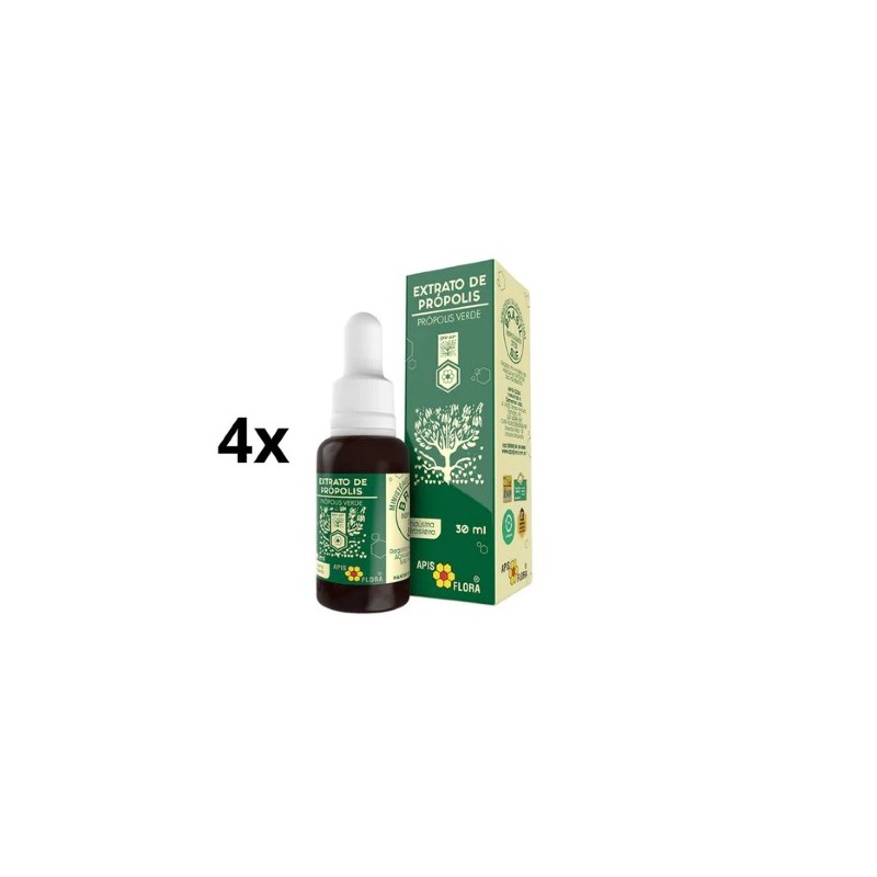 Extrato de Própolis Verde Suplemento Kit 4x30ml- Apis Flora Beautecombeleza.com Extrato de Própolis Verde Suplemento Kit 4x30ml- Apis Flora Beautecombeleza.com