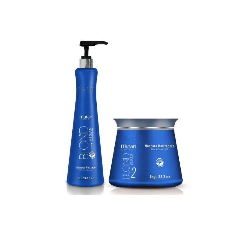Blond Vegan Matizador Kit 2x1L - Mutari Beautecombeleza.com Blond Vegan Matizador Kit 2x1L - Mutari Beautecombeleza.com