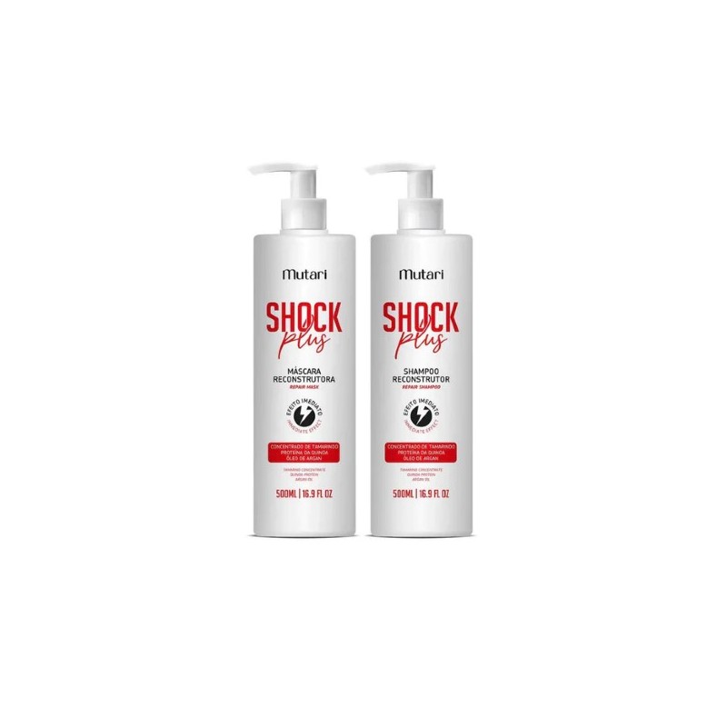 Mutari Shock Plus Reconstruction Treatment Kit 2x 500ml / 2x 16.9 fl oz Beautecombeleza.com